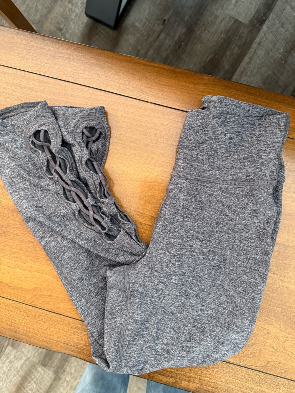 lululemon athletica Heather Gray Kids Leggings with Side Lattice